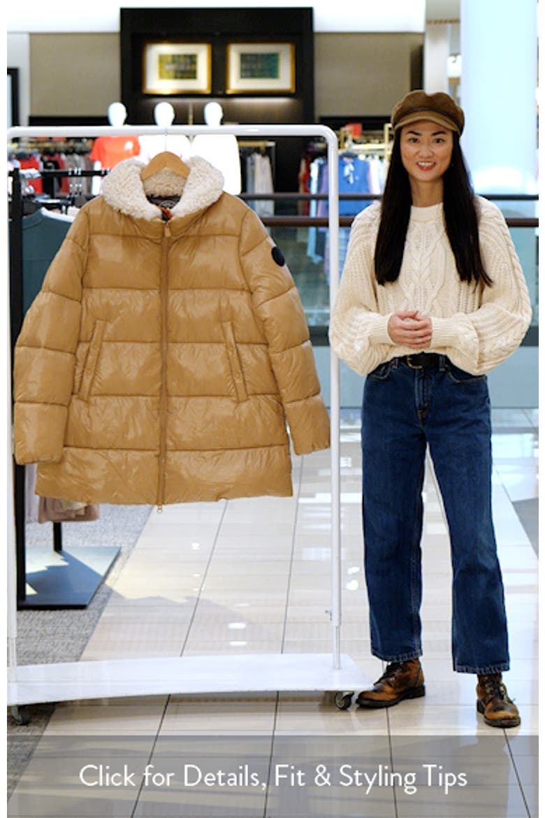 Bonita Faux Shearling Collar Puffer Jacket video