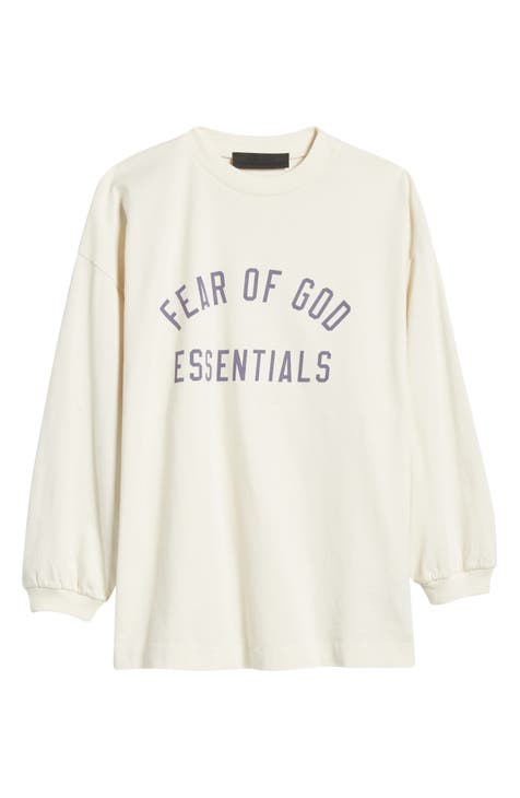 XL FEAR offers OF GOD ESSENTIALS Kids Tan Ringer T-Shirt