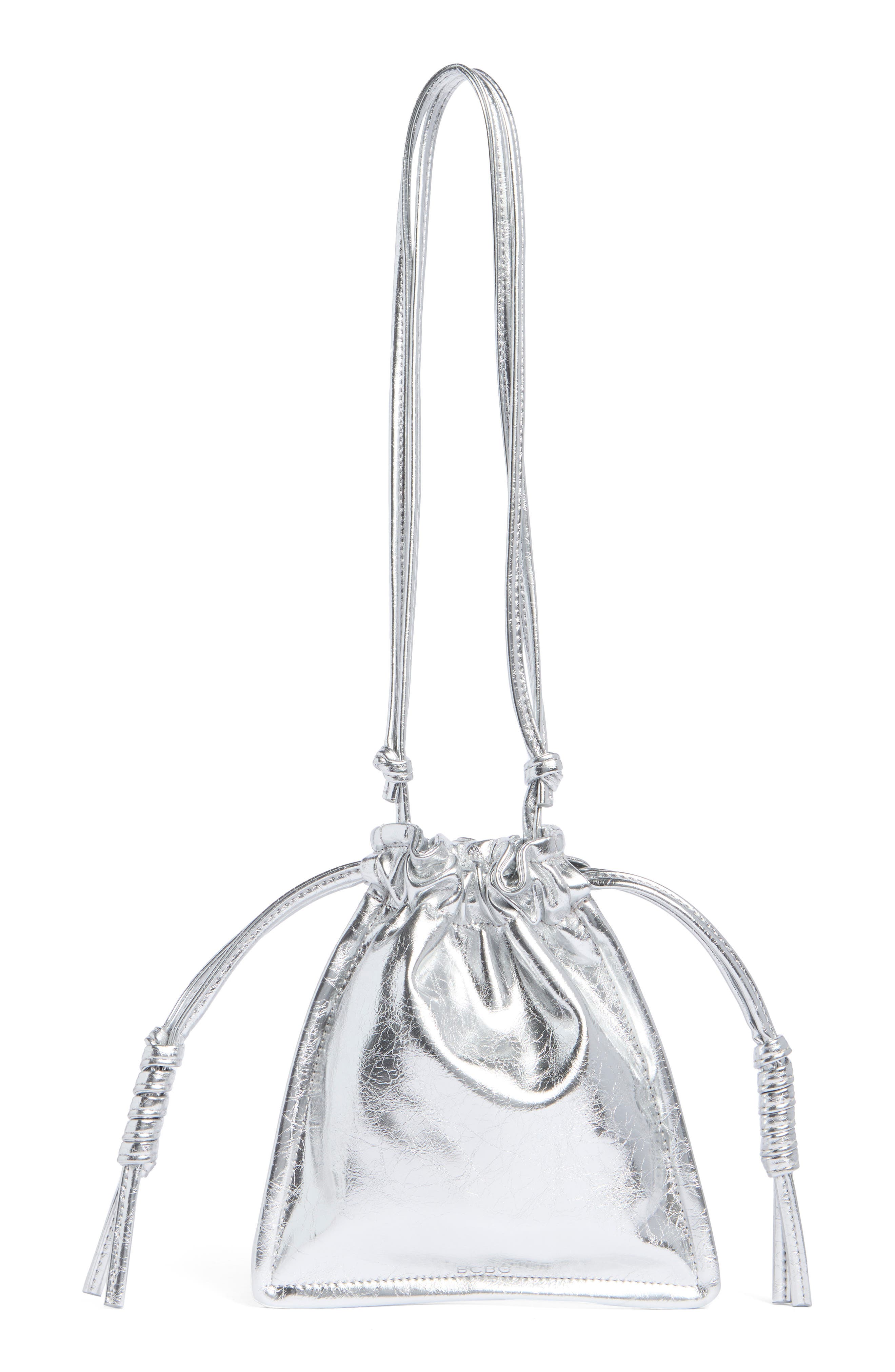 BCBG Drawstring Metallic Bag