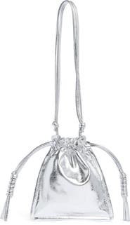 BCBG Drawstring Metallic Bag