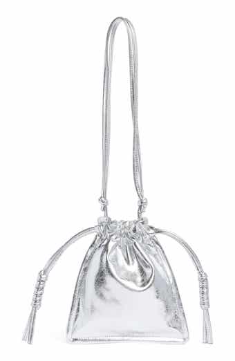 BCBG Drawstring Metallic Bag