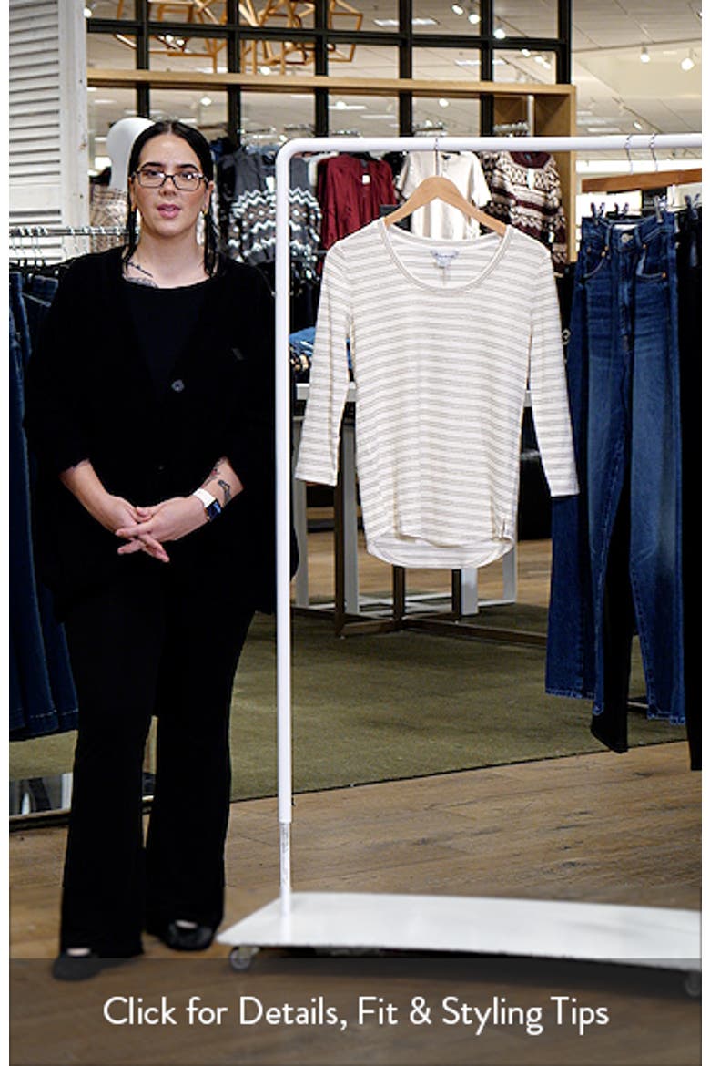 Ashby Isles Metallic Stripe Cotton Blend Top video