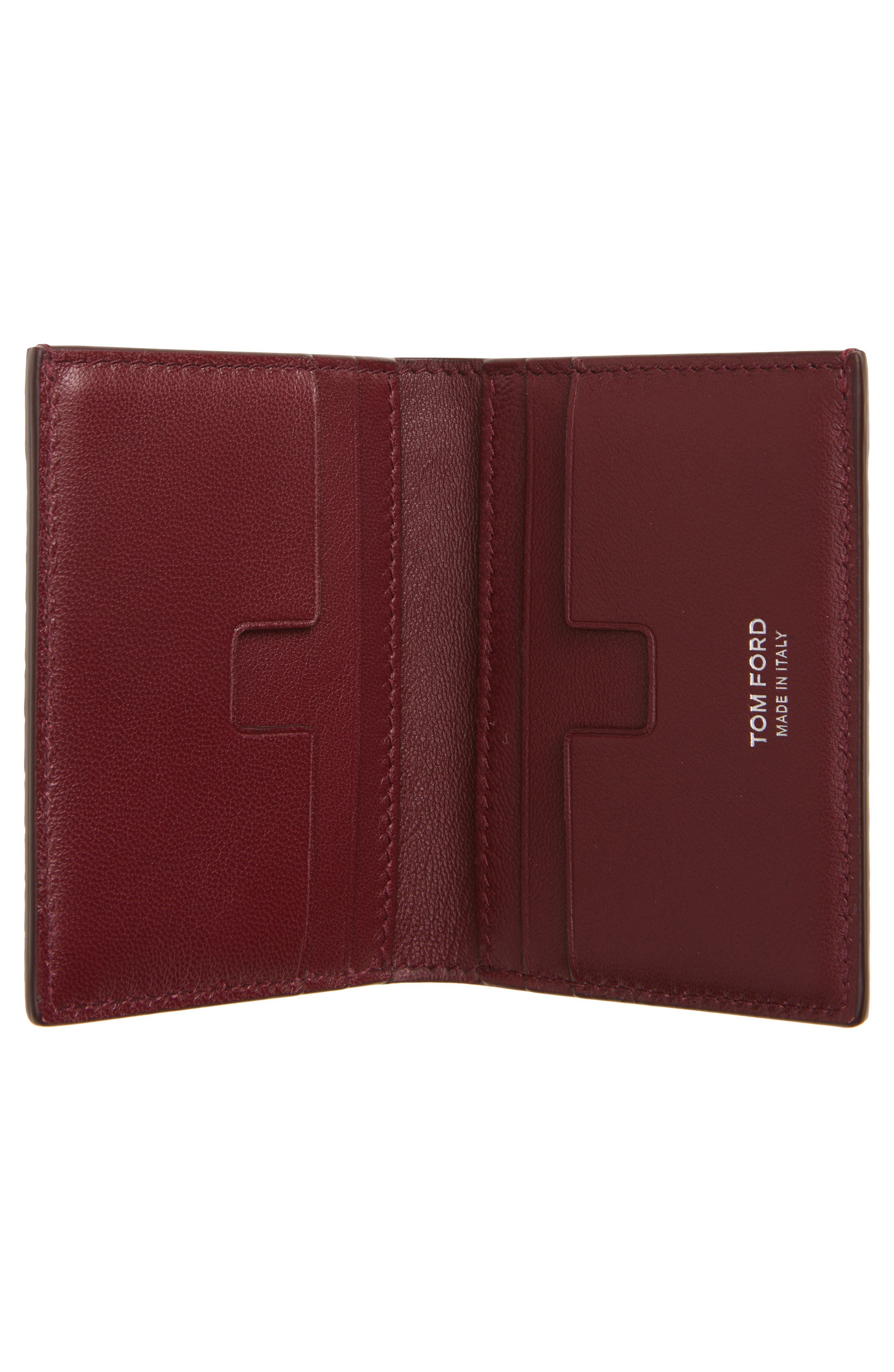 TOM FORD 赤 レザー ケース TOM FORD Lizard Embossed T-Line Folding Card Holder (Men) | Nordstrom