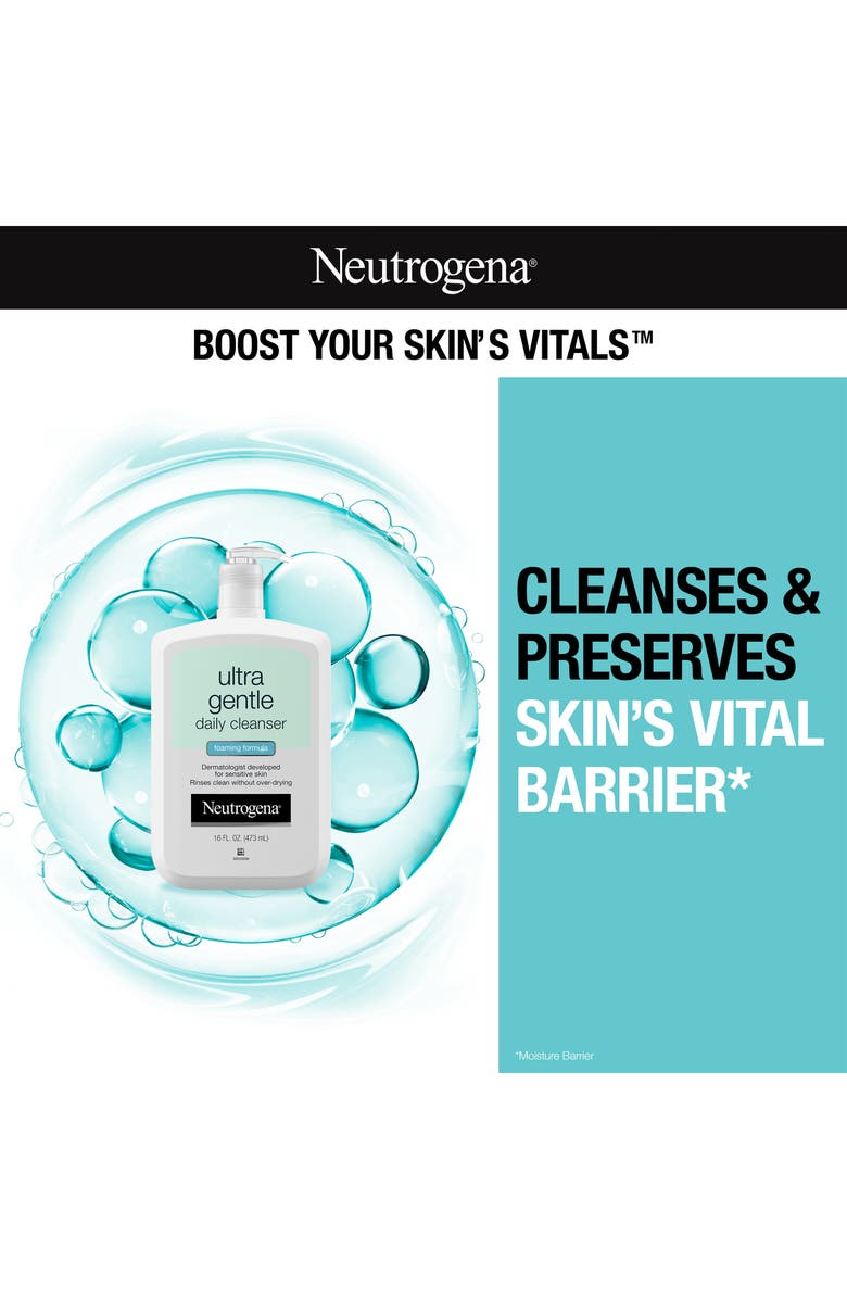NEUTROGENA Ultra Gentle Daily Cleanser for Sensitive Skin, Alternate, color, 