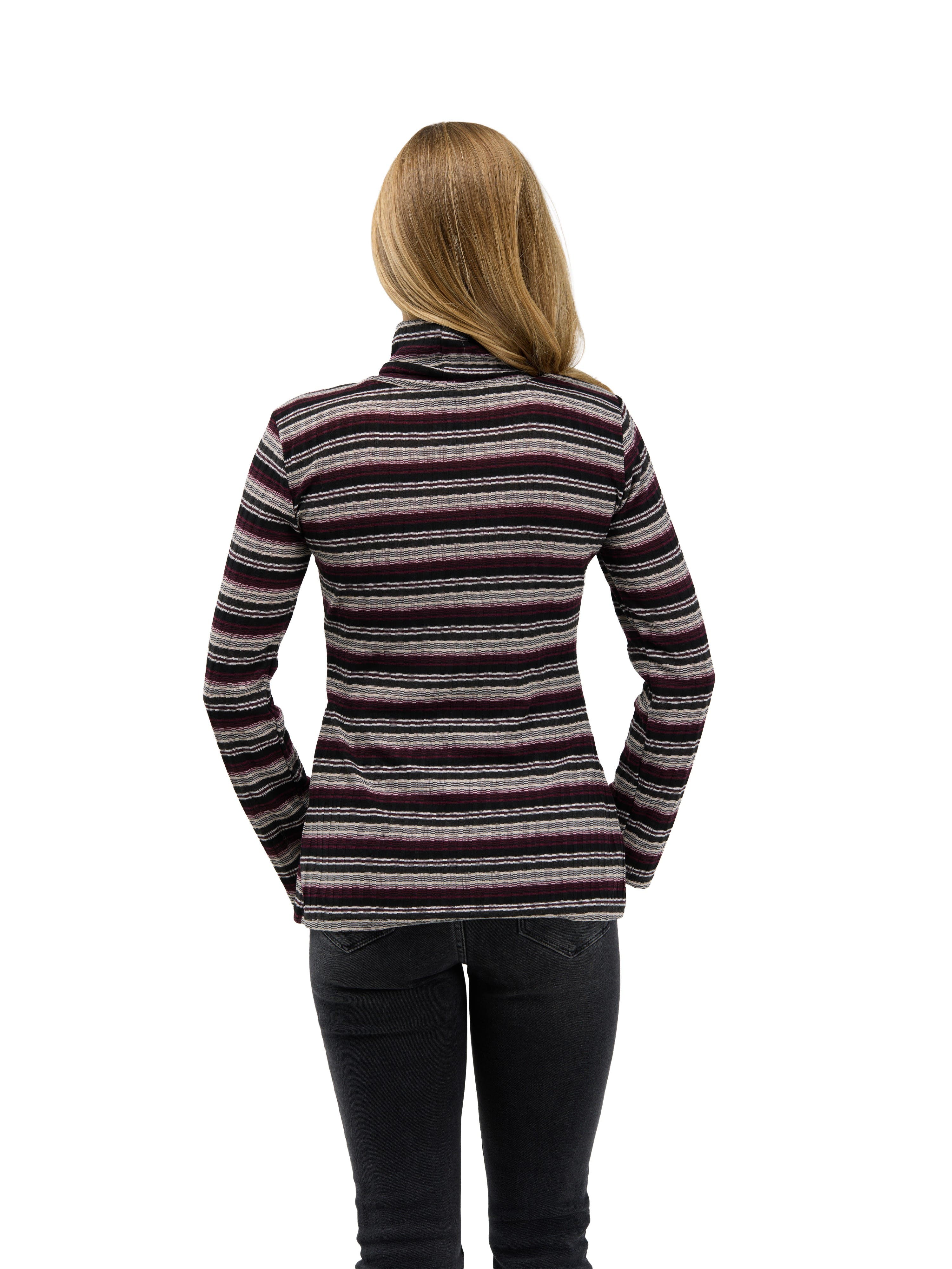 24seven Comfort Apparel Essential Womens Turtle Neck Long Sleeve Top ...