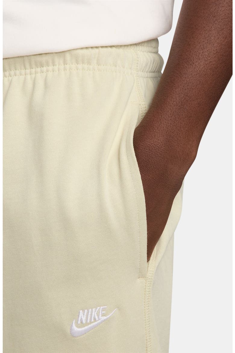 Club Fleece Open Hem Pants, Alternate, color, LIGHT KHAKI/ WHITE