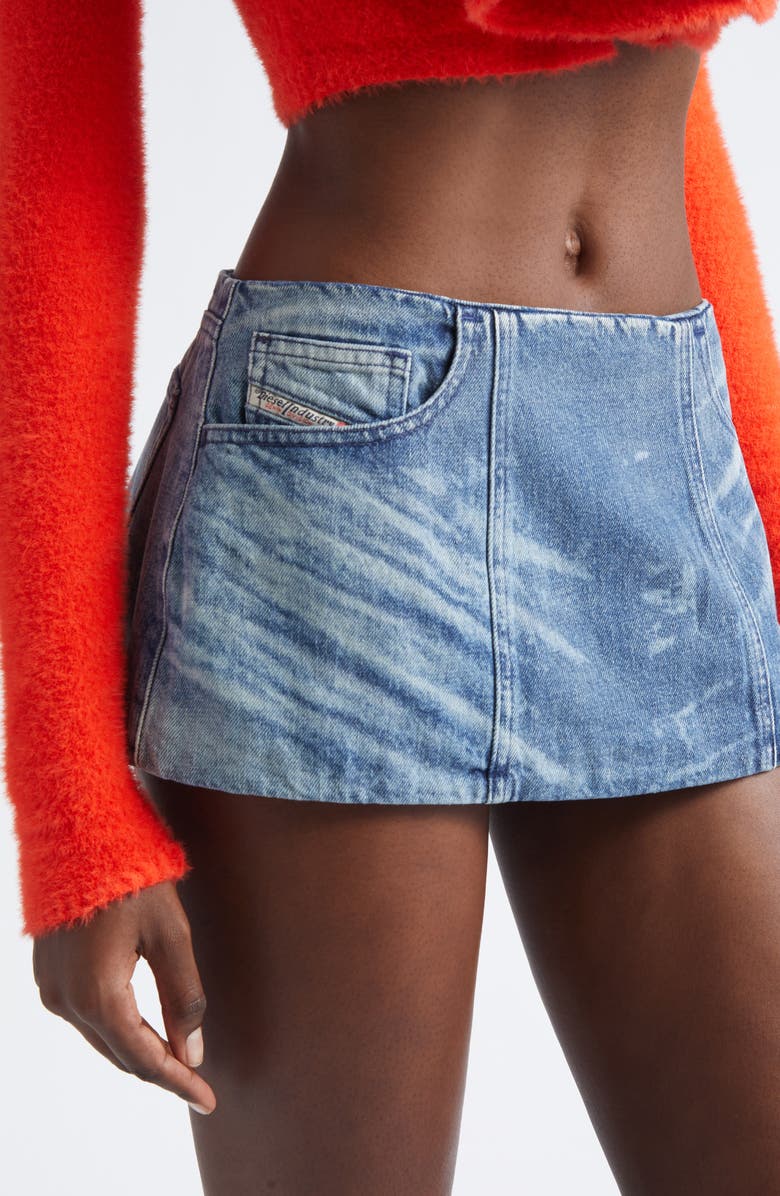 DIESEL<sup>®</sup> De-Nora-Fsh Denim Miniskirt, Alternate, color, Denim