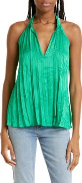 Ramy Brook Alex Pleated Sleeveless Blouse