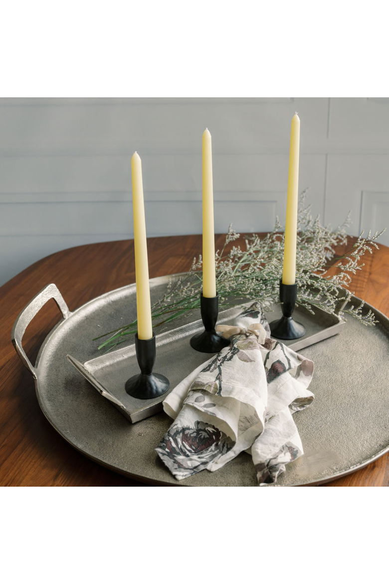 3.5" Iron Candleholders in Black, Alternate, color, Black