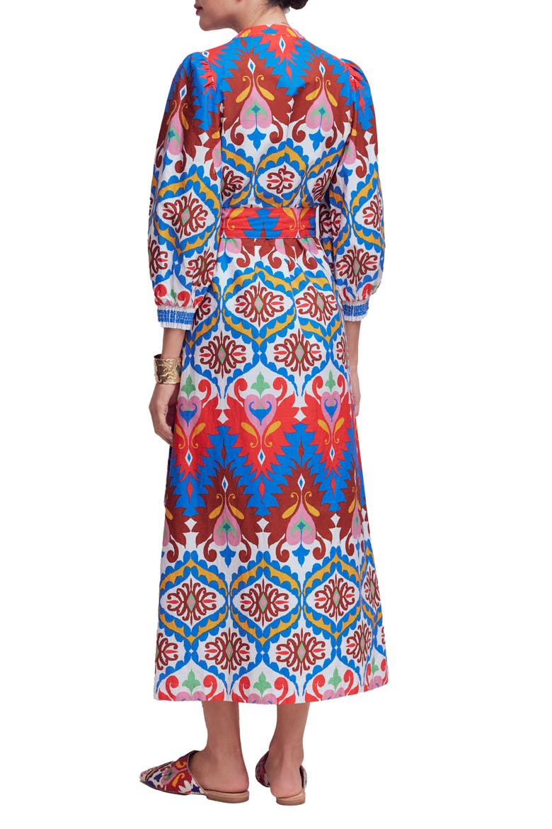 Octavia Cotton Midi Dress, Alternate, color, MULTI IKAT DREAM