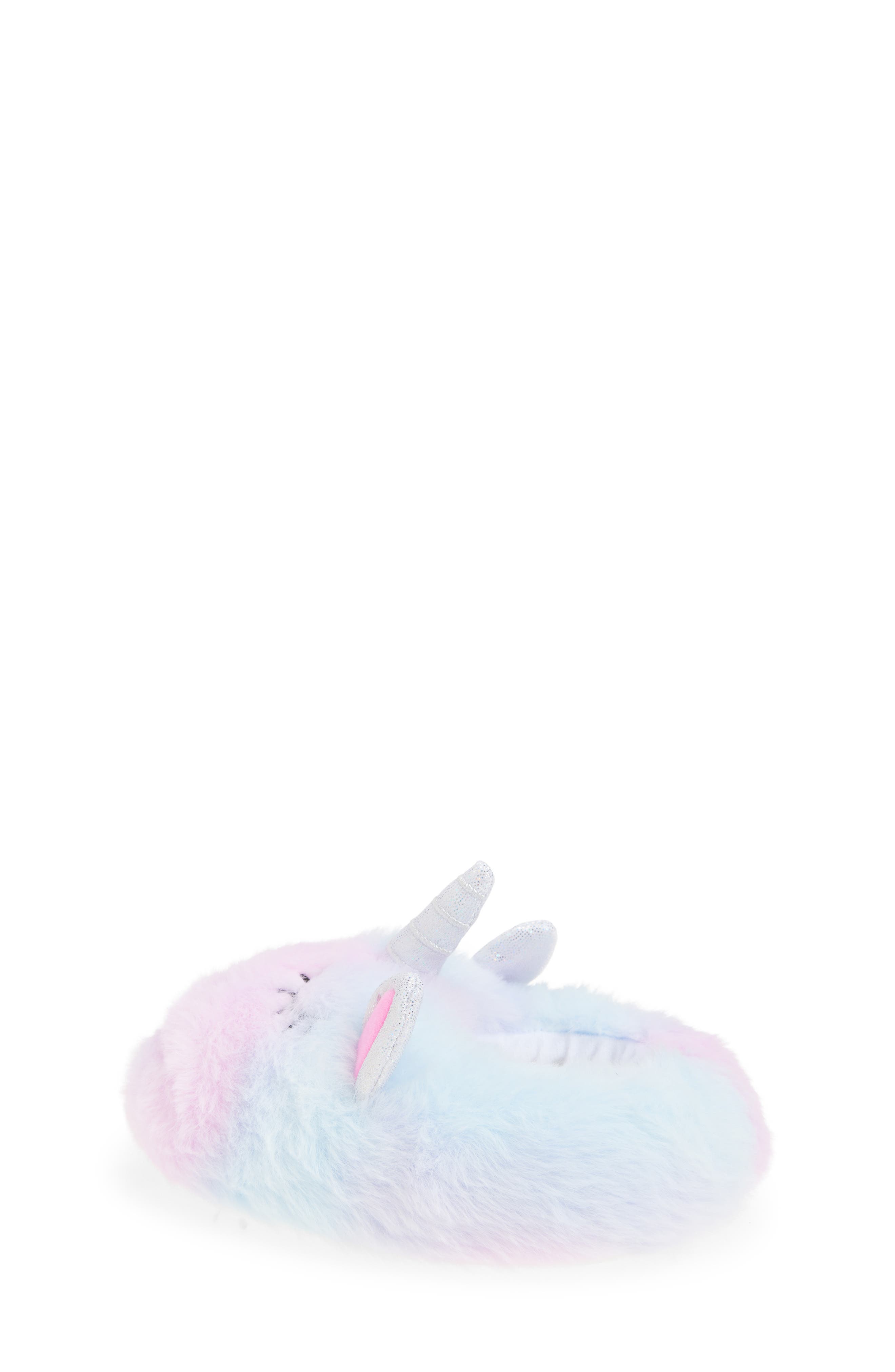 Tucker + Tate Kids' Unicorn Faux Fur Slipper, Alternate, color, Rainbow Multi
