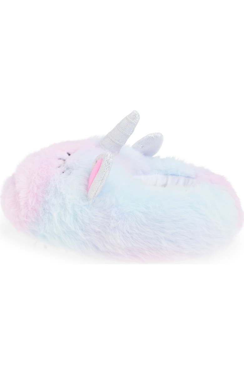Tucker + Tate Kids' Unicorn Faux Fur Slipper, Alternate, color, Rainbow Multi
