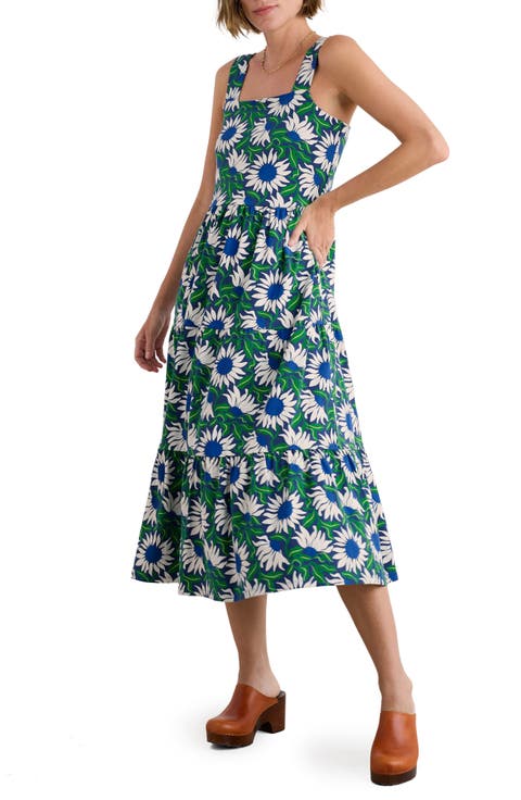 Deep Water Print Fit & Flare Dress