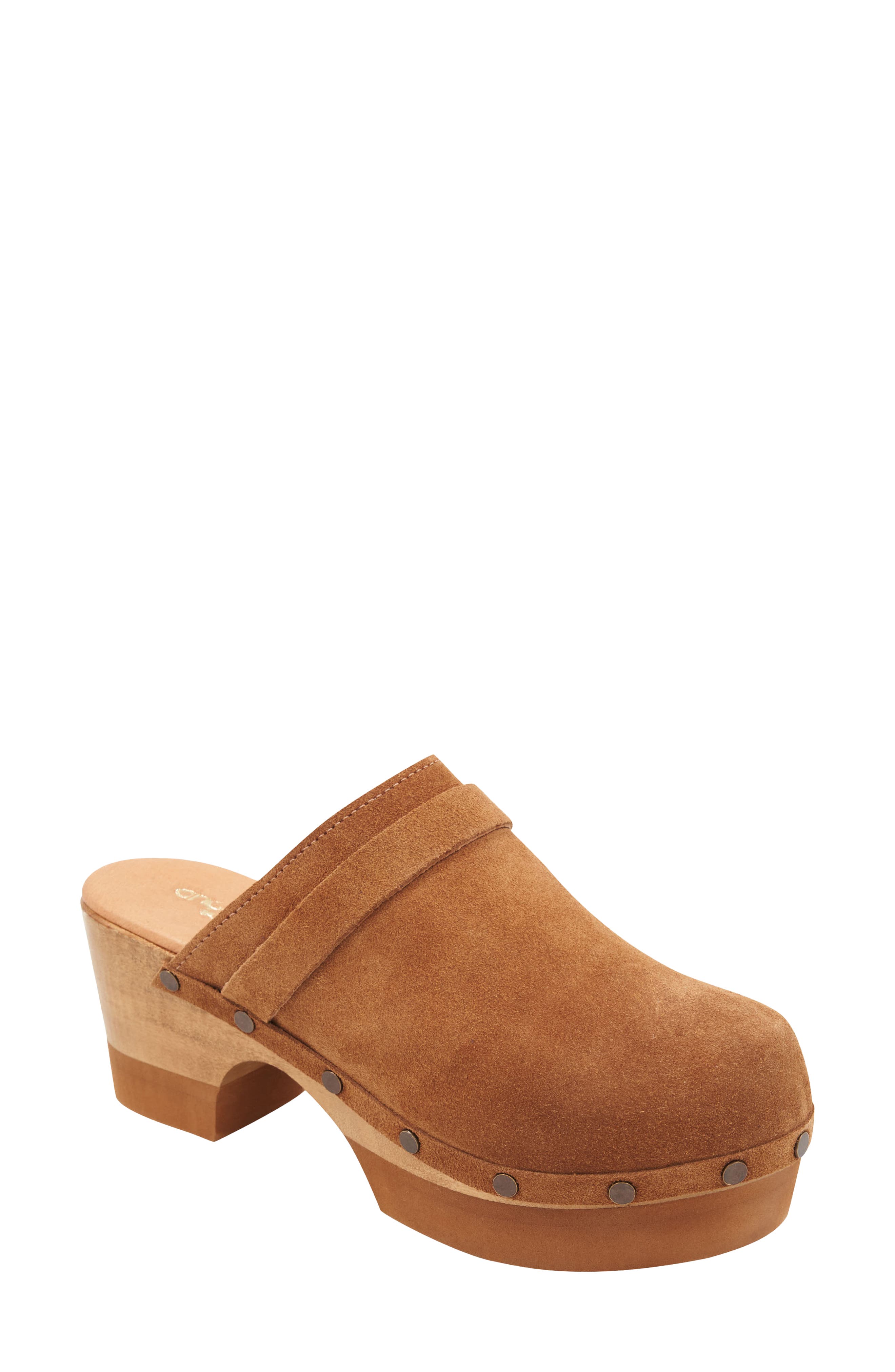 Olivia Stud Clog, Main, color, COGNAC