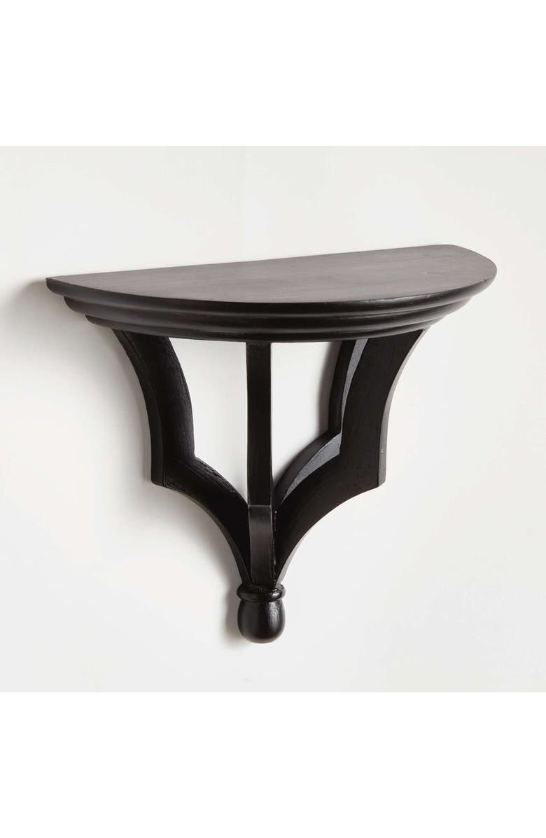 Napa Home & Garden Bennett Antique White Floating Wall Shelf, Alternate, color, Black