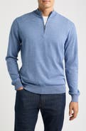 Peter Millar Canton Stripe Quarter Zip Sweater
