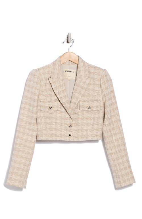 L'agence Maura Crop Jacket In Nude