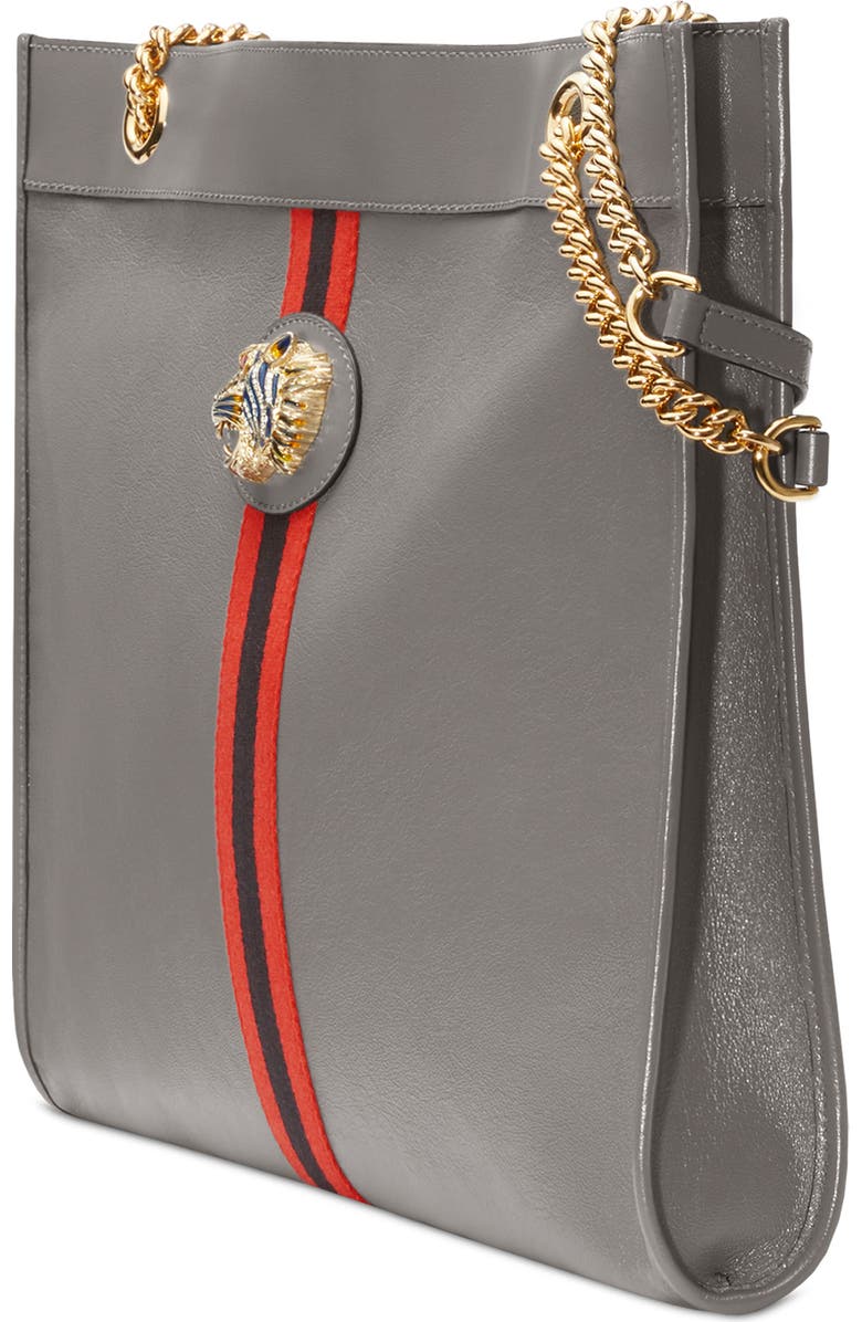 Gucci Large Leather Tote, Alternate, color,