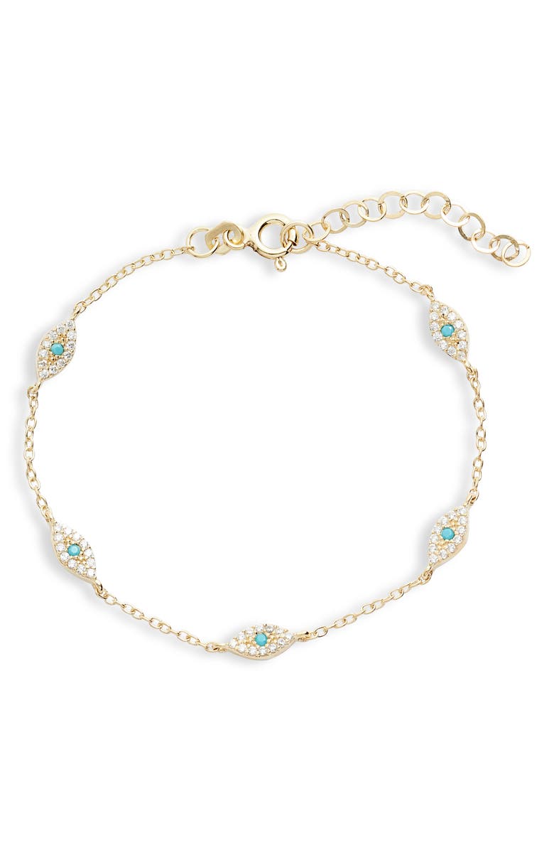 BY ADINA EDEN Adina’s Jewels Evil Eye Bracelet, Main, color, 