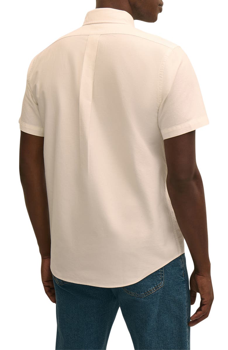 Brooks Brothers Friday Regular Fit Short Sleeve Cotton Oxford Button-Down Shirt, Alternate, color, Solidwhite