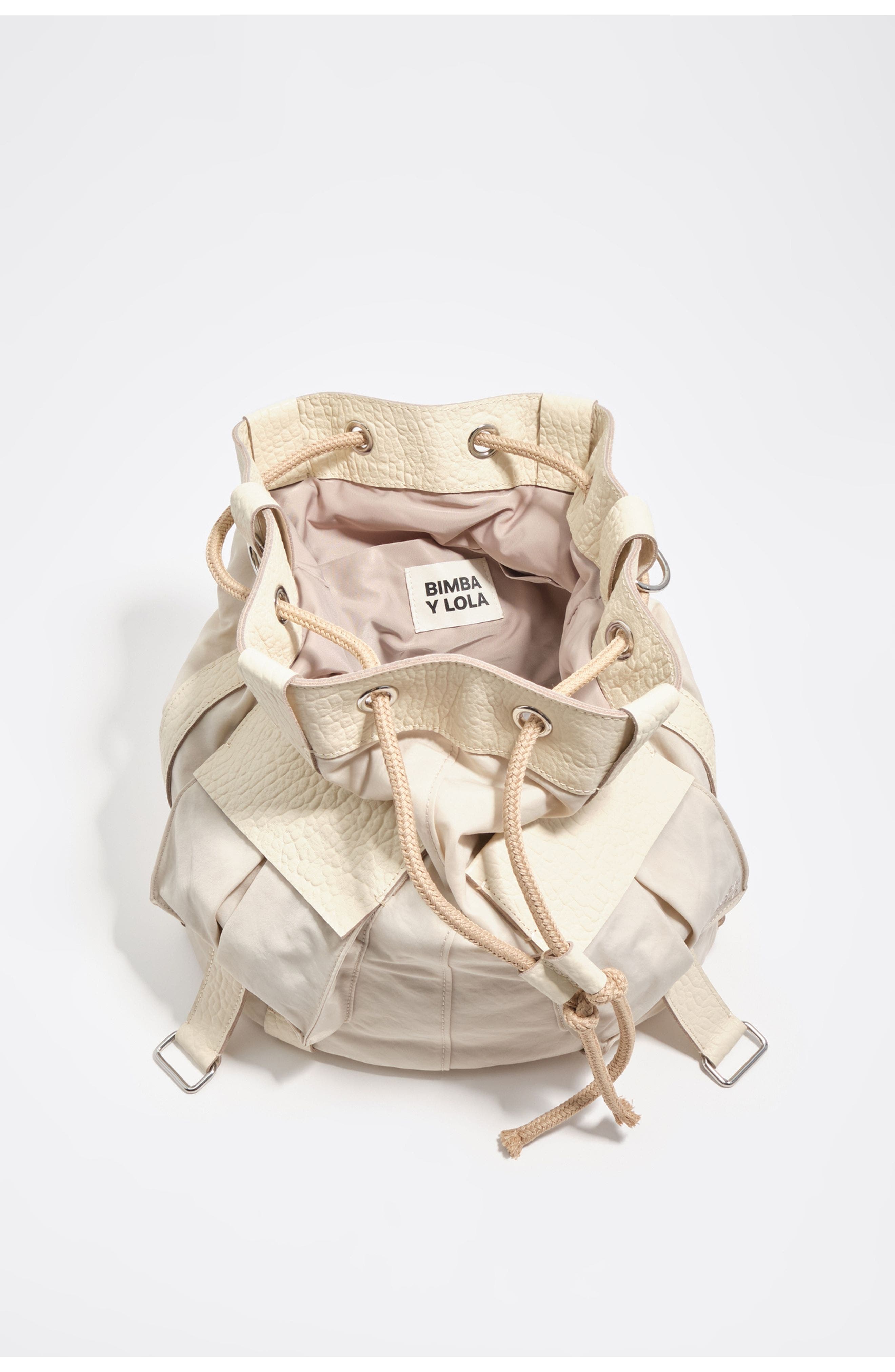 Bimba y Lola Large Bucket Shoulder Bag, Alternate, color, Stonewhite