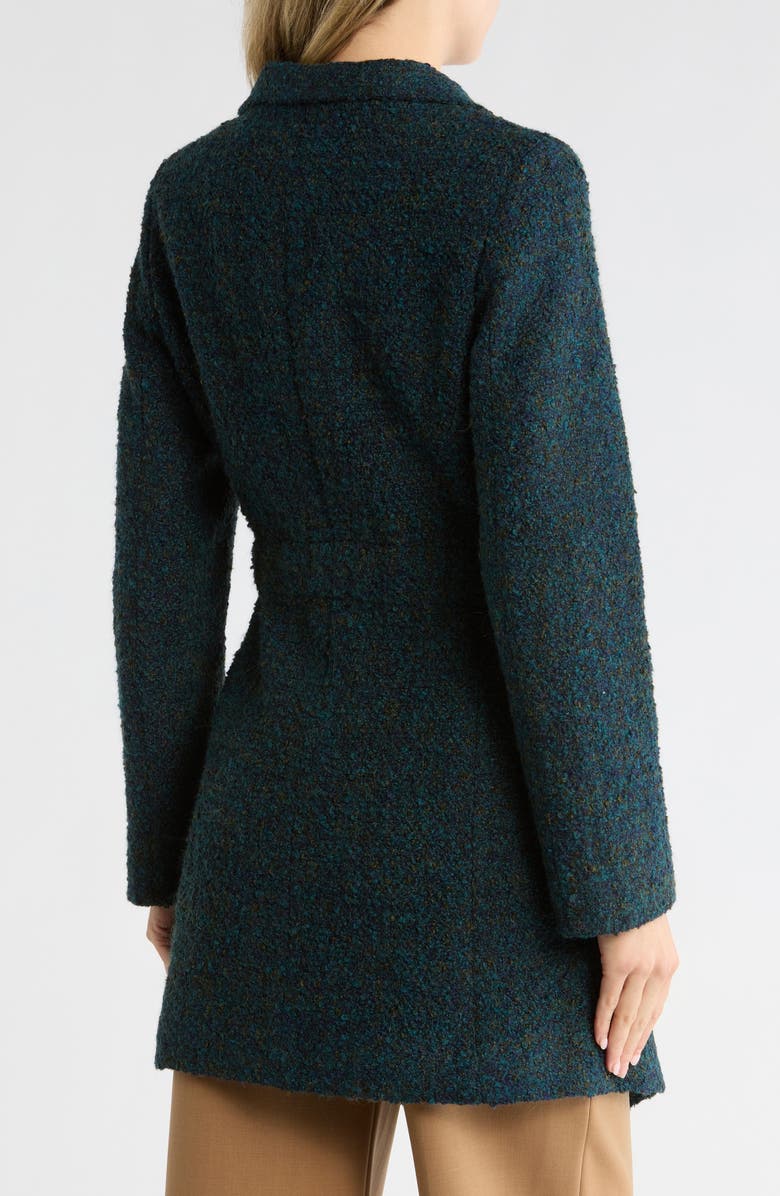 Fleurette Bouclé Wrap Coat, Alternate, color, Blue Sage