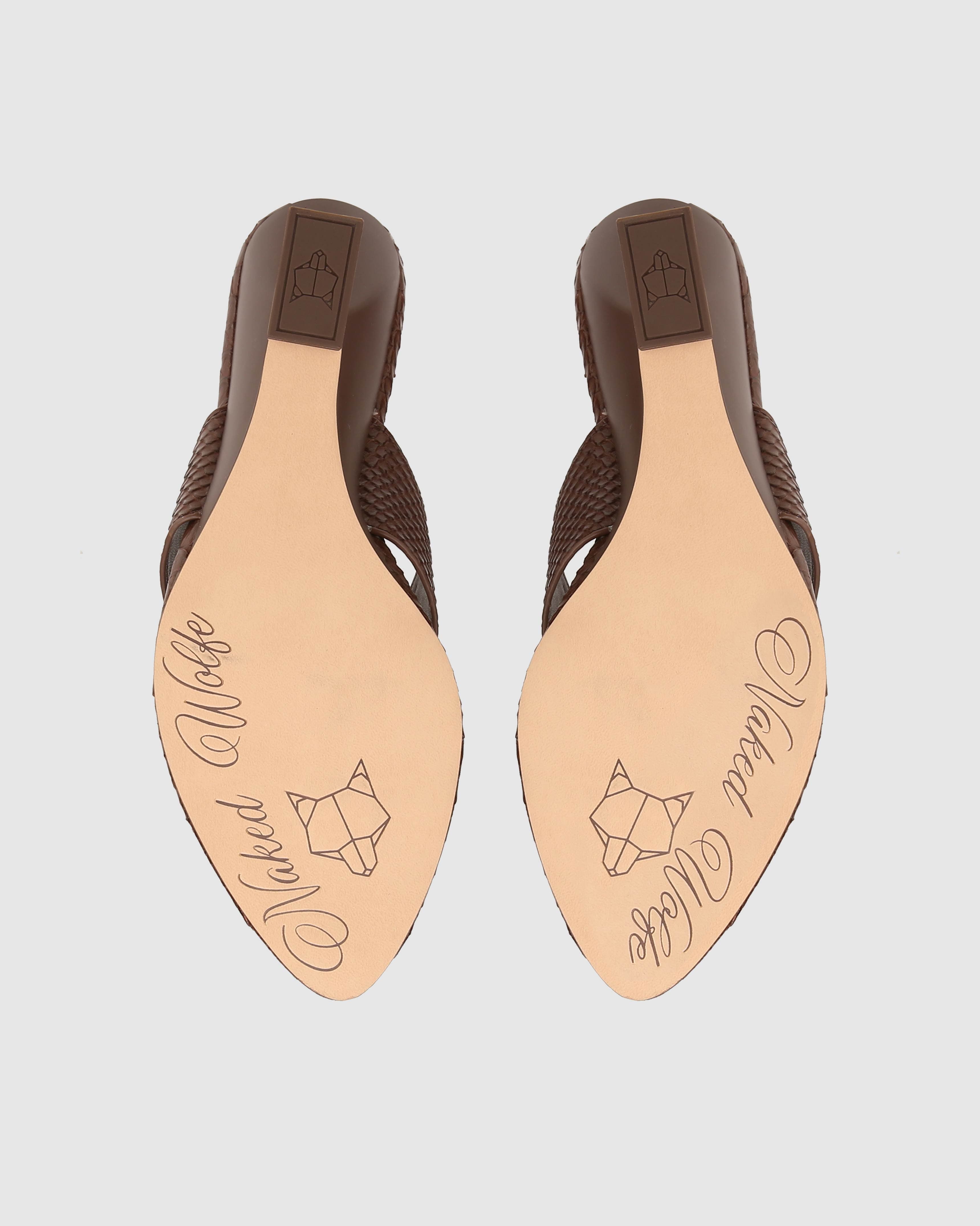 Naked Wolfe Stampede Heels, Alternate, color, Brown