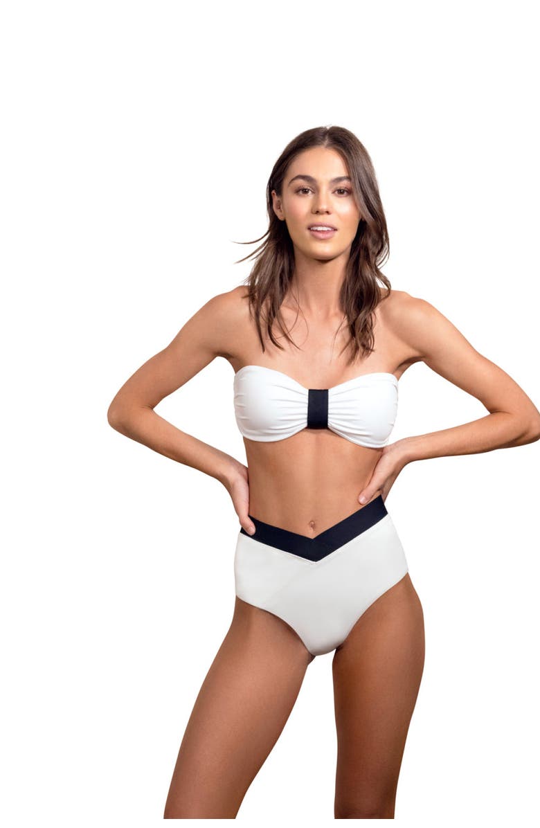 TABACARU Blair High Waisted Two-Piece Swimsuit, Main, color, White