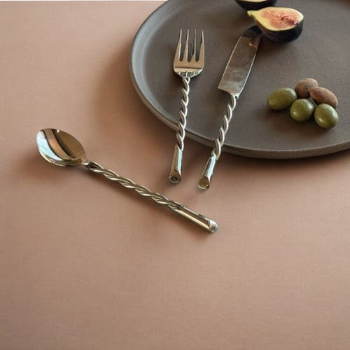 Meso Goods Ava Silver Flatware In Silver