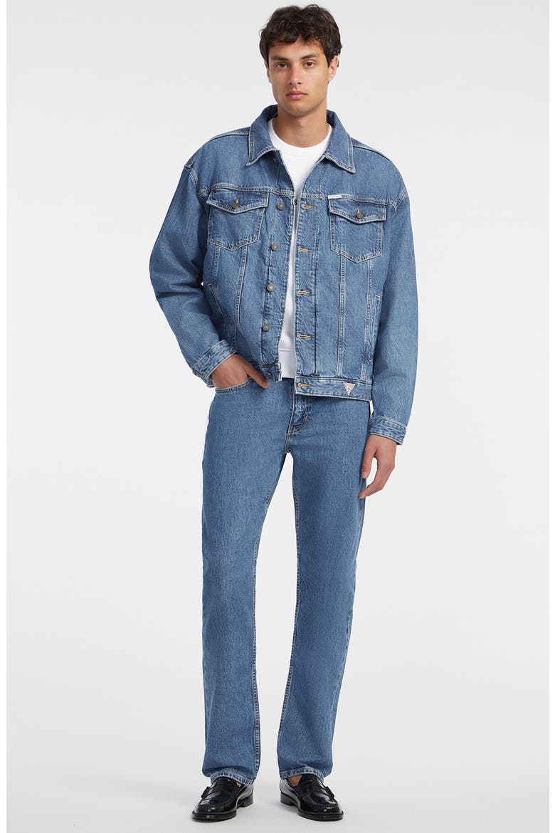 Oversize Denim Trucker Jacket, Alternate, color, GAM1
