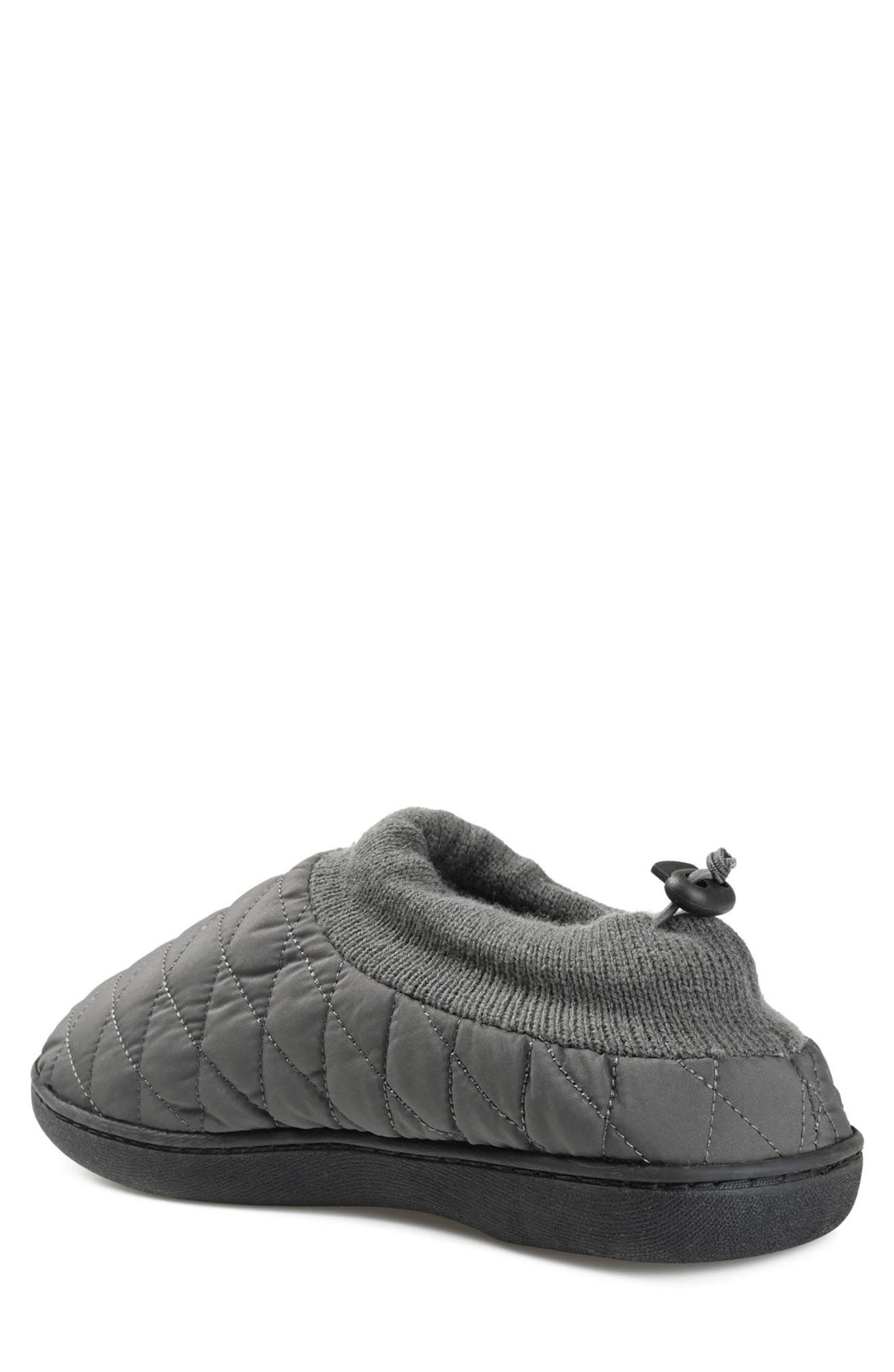 VANCE CO . Fargo Quilted Faux Fur Lined Slipper, Alternate, color, Grey