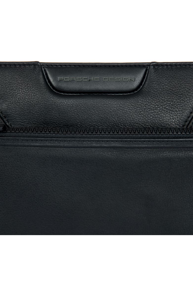 Porsche Design Roadster Leather EVO Clutch Bag with Front Pocket, Alternate, color, Black