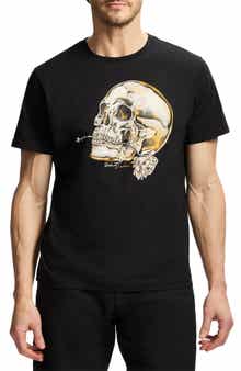 Robert Graham Chrome Skull Knit Graphic T-Shirt