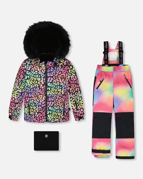 Deux Par Deux Kids'  Girl Two-piece Play Snowsuit In Multi