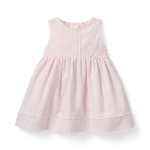 Lace Trim Corduroy Dress