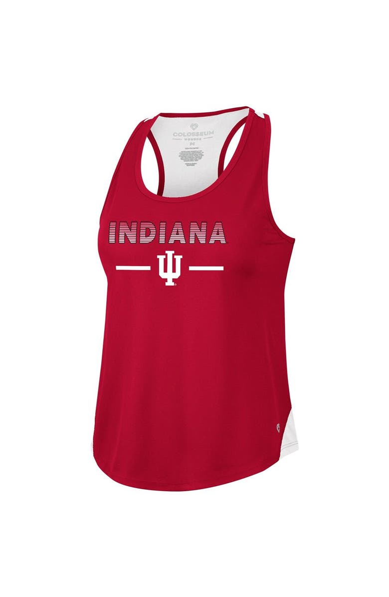 COLOSSEUM Women's Colosseum Crimson Indiana Hoosiers Sachs 2-Hit Scoop Neck Racerback Tank Top, Alternate, color, 
