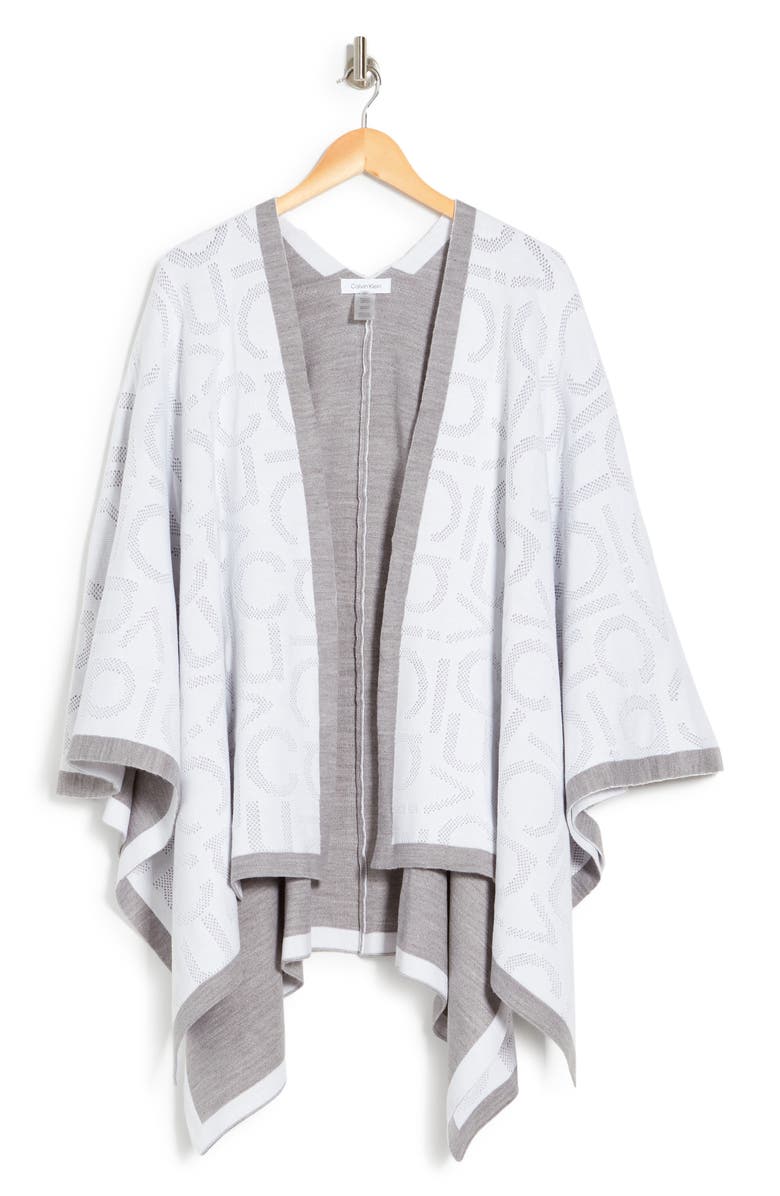 Calvin Klein Pointelle Logo Ruana | Nordstromrack