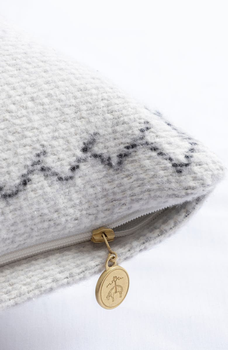 Brooks Brothers Logo Decorative Lumbar Throw Pillow, Alternate, color, White