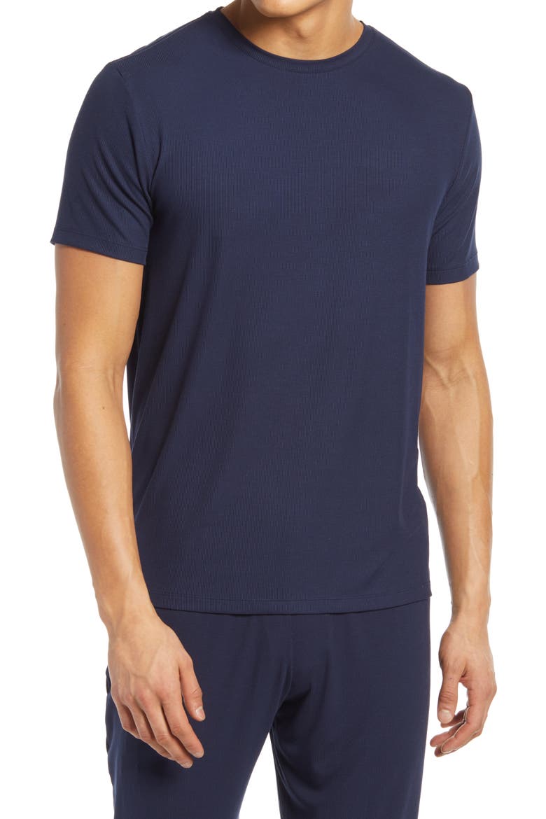 Men's Second Skin Sleep T-Shirt, Main, color, NAVY BLAZER