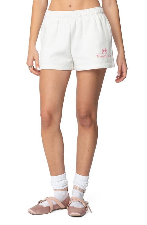 Cali Bow Cotton Blend Sweat Shorts