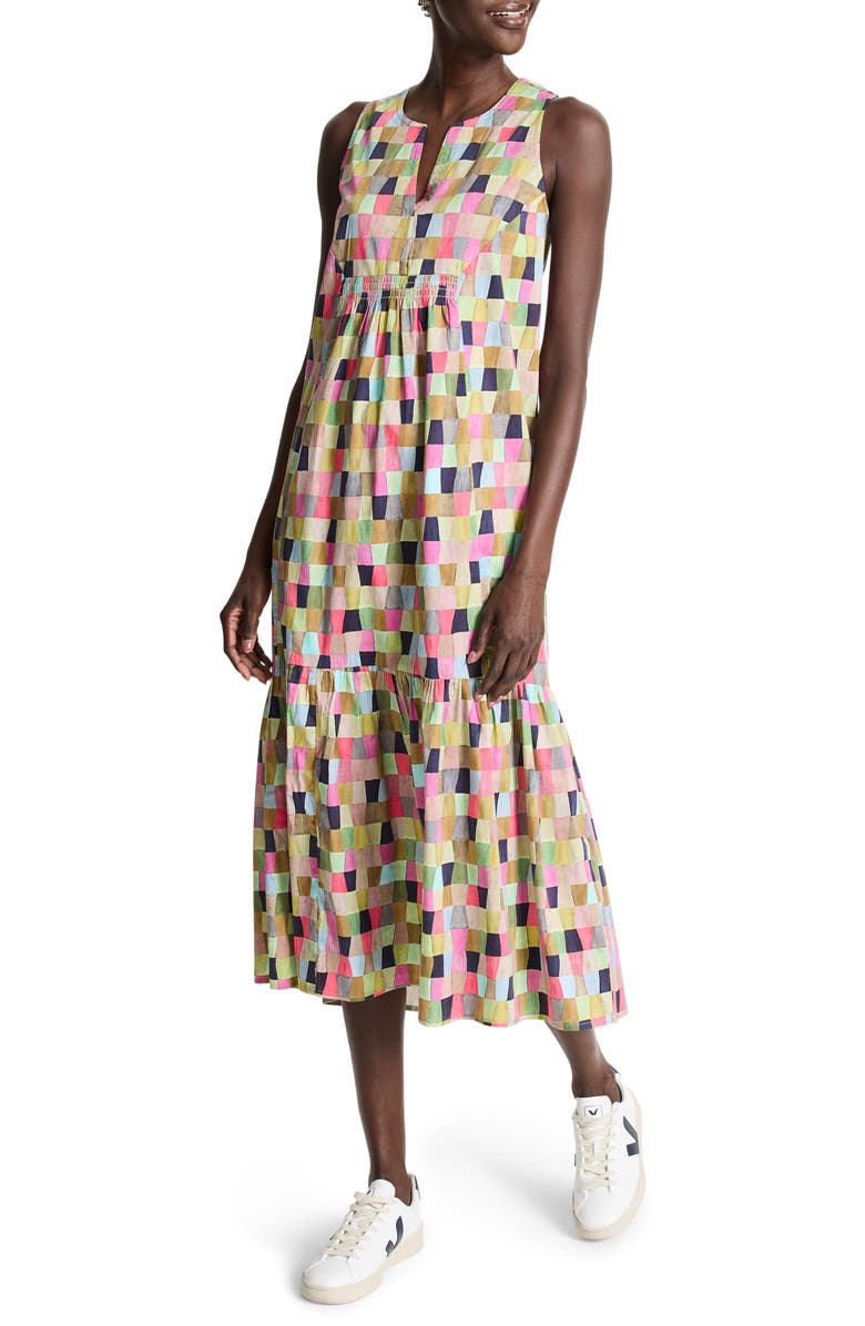 NIC+ZOE Cece Colorfield Sleeveless Stretch Cotton Dress, Main, color, 