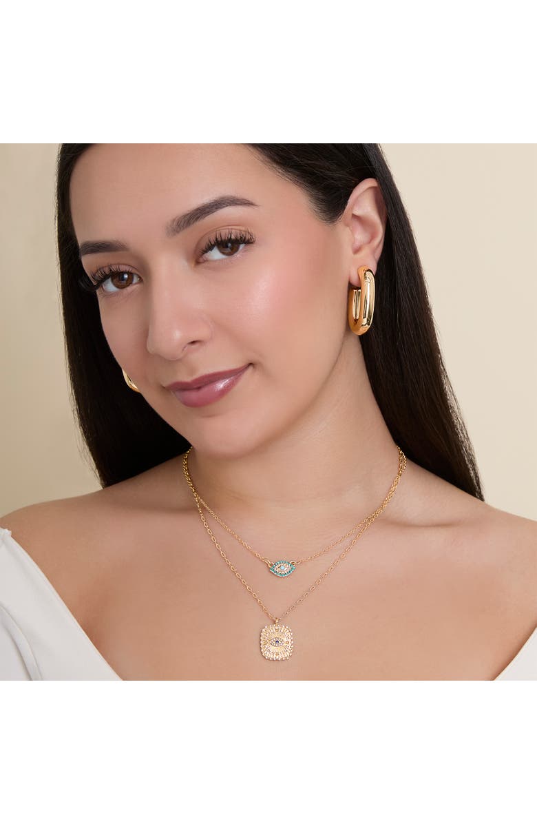 Jessica Simpson Gold-Tone Hoop Earring Set, Alternate, color, Gold