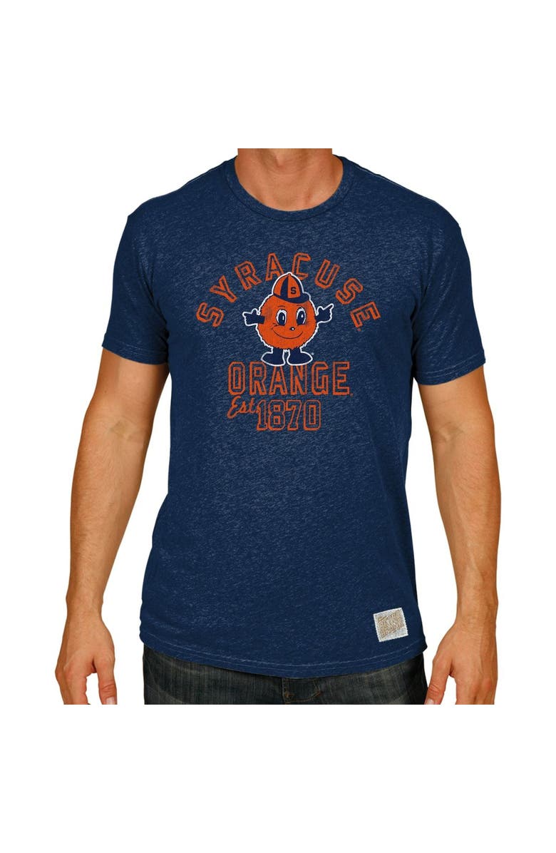 Retro Brand Men's Original Retro Brand Navy Syracuse Orange Big & Tall Mock Twist T-Shirt, Alternate, color,
