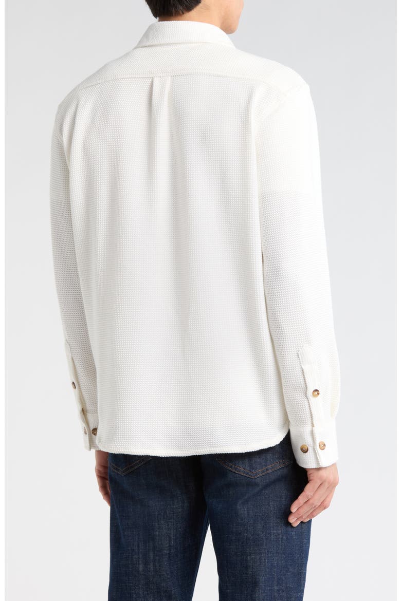 Solid Textured Shirt Jacket, Alternate, color, WHITE