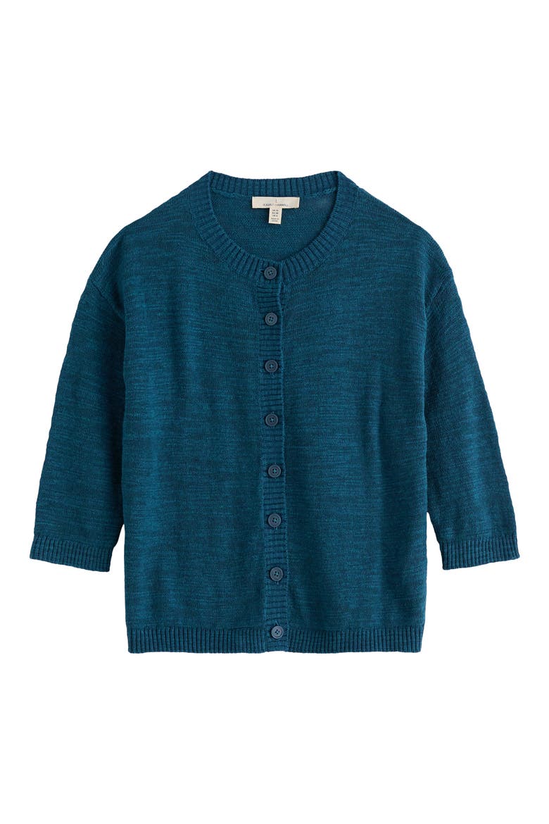 Pentire Steps Organic Cotton & Linen Cardigan, Alternate, color, KNIT MELANGE OCEAN DRIFT