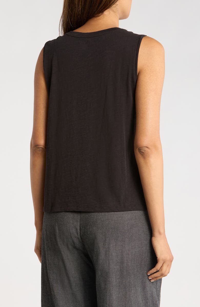 Eileen Fisher Crewneck Organic Cotton Sleeveless Top, Alternate, color,