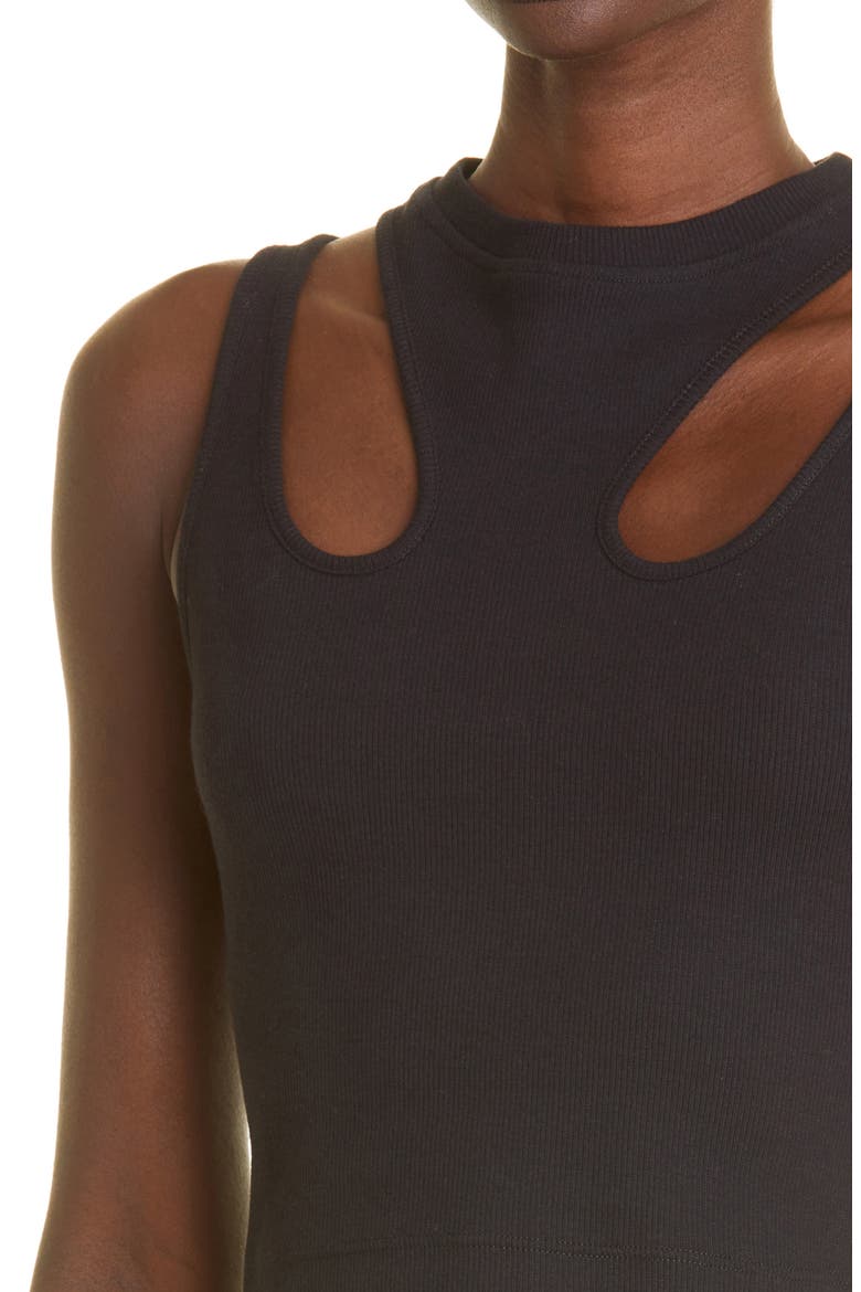 Gender Inclusive R2 Cutout Crop Tank, Alternate, color, BLACK