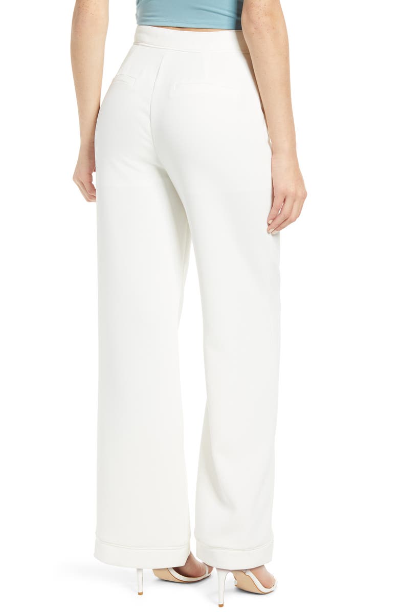Endless Rose Wide Leg Crepe Trousers, Alternate, color,