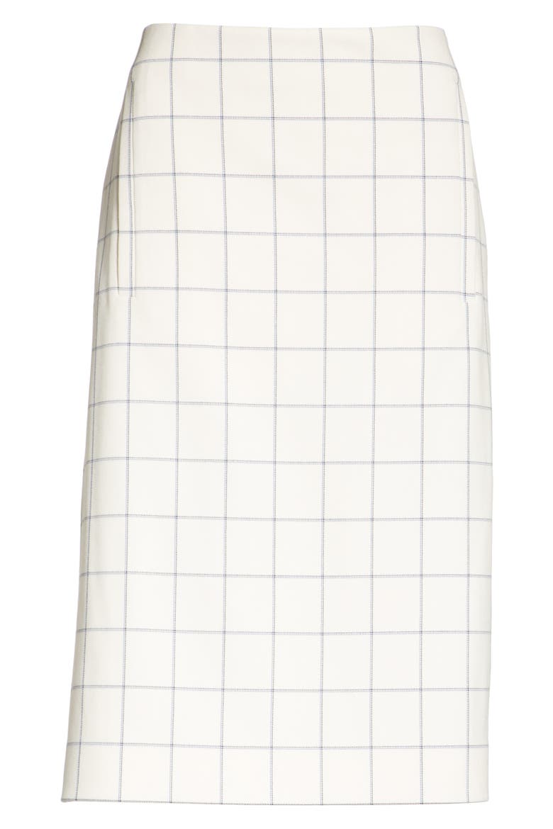 Windowpane Plaid A-Line Skirt, Alternate, color, IVORY MULTI