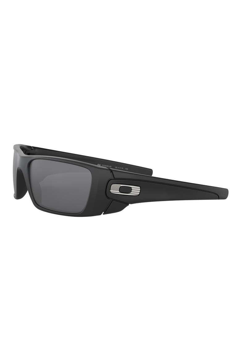 Fuel Cell 60mm Rectangular Sunglasses, Alternate, color, BLACK